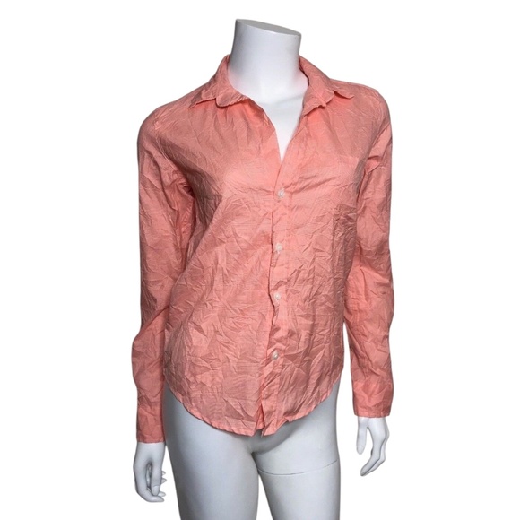 Frank & Eileen Tops - Frank & Eileen Barry Shirt in Orange Tiny Checks Size XS